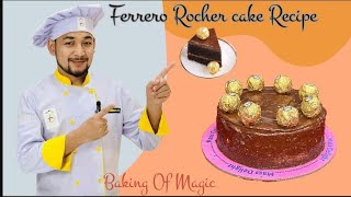 Ferrero Rocher Cake Easy Recipe  Home Made [upl. by Ateekram]