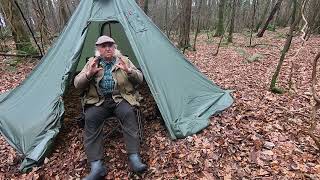 First wander with a Mountain Cattle hot tent and a Bell Tent Sussex Highlander Frontier type stove [upl. by Cattima203]