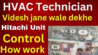 HVAC Technician Learn Hitachi package unit control part identification how work relay timer wiring [upl. by Leemaj]