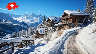 🇨🇭 Davos Switzerland ❄️ Winter Wonderland 🇨🇭 A Fresh Morning Walk Most Beautiful Place Switzerland [upl. by Limoli]