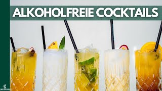 5 ALKOHOLFREIE CocktailsMocktails 🍹 Schnell  Einfach [upl. by Ahsekan]