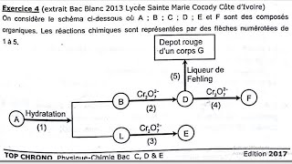 EXERCICE CHIMIE ORGANE TleD TYPE BAC 2025 [upl. by Shannen]