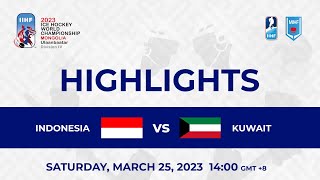 Highlights  2023 IIHF Ice hockey World Championship  IDN vs KWT Game 3 [upl. by Carny]