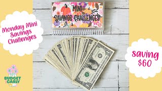 Monday Mini Savings Challenges  Saving 60 amp Making Progress with Savings financialfreedom [upl. by Karlee]