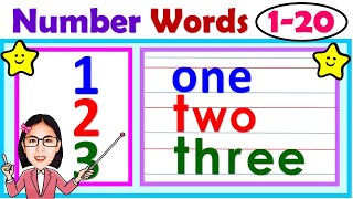 Number Words  Spelling  Learn the number words  1 20  Lesson for kids [upl. by Earlene]