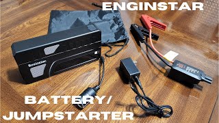 Enginstar Portable Battery and Car Jumpstarter with AC DC USB Outlet and LED Flashlight for Outdoors [upl. by Wachter]