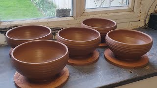 Matt Grimmitt Slipware Pottery  Throwing a fruit  salad bowl [upl. by Hiram909]