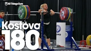 Boyanka Kostova 58kg 180kg Front Squat [upl. by Ynnahc202]