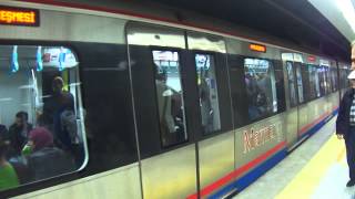 Arrival of a Marmaray train at the Sirkeci metro station [upl. by Ihtac]