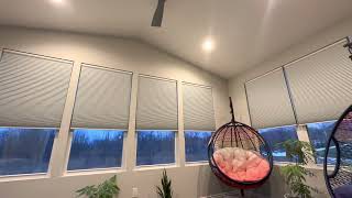 Ikea Tredansen motorized blinds closing in sync [upl. by Cynara767]