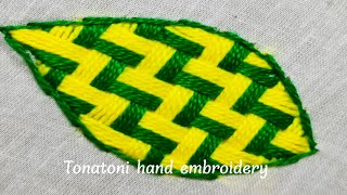 bordados a mano paso a pasomost beautiful embroidery designs puntadas para hojas [upl. by Aissej486]