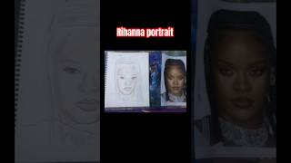 My pencil portrait process of Rihanna in luminance pencils [upl. by Ahsiet]