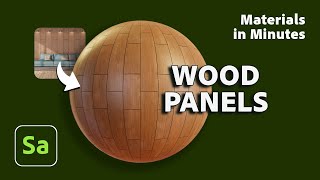 Make a Wood Panel Material in Substance 3D Sampler  Materials in Minutes 9  Adobe Substance 3D [upl. by Toombs]