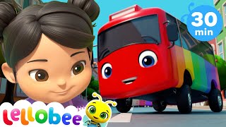 10 Little Buses  MORE  Lellobee City Farm  Cartoons amp Kids Songs  Moonbug Kids [upl. by Arimay231]