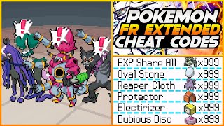 Pokemon Fire Red Extended 204 Working Cheat Codes 2022  Exp Share All Cheat  Part 1 [upl. by Swift]