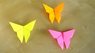 Basteln mit Papier Schmetterlinge falten Einfaches Origami Geschenk Idee zum Deko selber machen [upl. by Ainnat831]