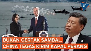 China Kirim Kapal Perang Usai Pertemuan Presiden Taiwan dan Ketua DPR AS [upl. by Willey]