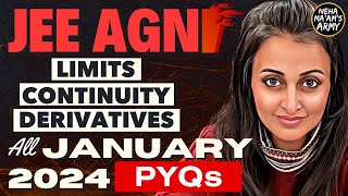 AGNI SERIES LIMITS CONTINUITY DERIVATIVES JEE  ALL PYQs of JAN 2024 Theory IMP Ques jee2025 jee [upl. by Carly537]