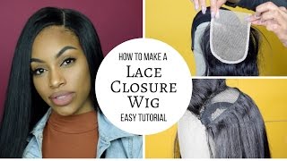 Tutorial How To Make a Full Lace Closure Wig Beginner Friendly [upl. by Ramu]