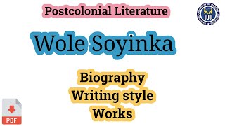 Wole Soyinka Writing style [upl. by Aitselec]