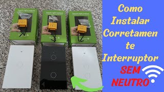 Como Instalar Interruptor Wifi SEM NEUTRO ligando capacitor [upl. by Pathe304]