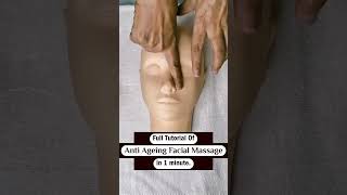 💆‍♀️ Full Tutorial Of Anti Aging Facial Massage in 1 Minute 🍃 facial facialmassage massagem [upl. by Ahsenal]