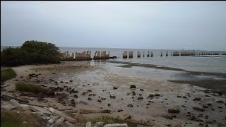 Tropical Storm Isaac Sucks The Water Out Of Tampa Bay Florida [upl. by Longley]