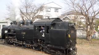 真岡鐵道C11形・C12形蒸気機関車重連「SLもおか」 下館駅入換え [upl. by Ariane]