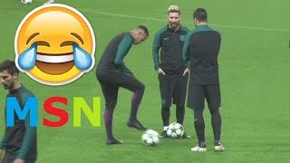 MESSI NEYMAR amp SUAREZ  MOMENTOS DIVERTIDOS  FUNNY MOMENTS [upl. by Masao]