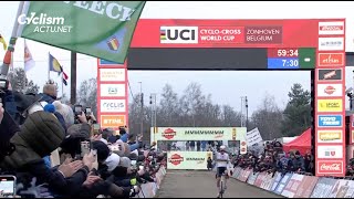 Cyclocross  Coupe du Monde  Zonhoven 2024  Et voilà le 10 sur 10 de Mathieu van der Poel [upl. by Ymme]