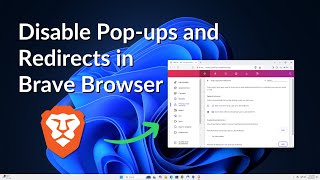 How to Disable Popups and Redirects in Brave Browser [upl. by Lavella]