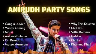 Nonstop Anirudh Party Songs 2022 Anirudh Telugu Mass Songs Collection [upl. by Yecal619]