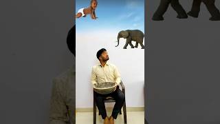 Crying Baby catching vs elephant vs casito frog vfx funny magic video youtubeshorts shorts vfx [upl. by Roberson]