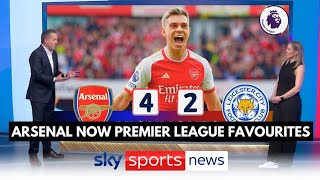 ARSENAL VS LEICESTER 42 THE GUNNERS ARE NOW FAVOURITES TO WIN THE PREMIER LEAGUE CRAZY REACTION [upl. by Adnawahs194]