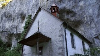 Switzerland  Solothurn at the Aare river  Verena Gorge with its hermitage and chapels [upl. by Attelra]