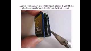 Daten retten von SD Speicherkarte und USB Stick wenn Reparatur oder Formatierung nicht funktioniert [upl. by Benjamen]