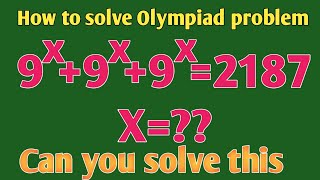 How To Solve An Olympiad Exponential Problem [upl. by Hallock]