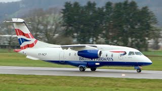 Dornier 328 JET – Takeoff from Bern [upl. by Eekorehc]