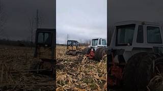 Case 1370 and bulldozer hooked to stuck combine Will they get it out bigtractorpower [upl. by Pettifer]