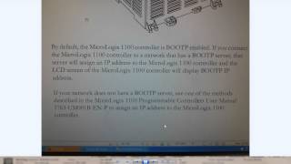 MICROLOGIX 1100 DHCP IP ADDRESSING [upl. by Eduj850]