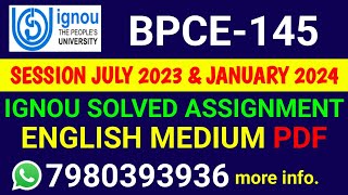 BPCE 145 Solved Assignment 202324 English BPCE 145 Solved Assignment 2324 BPCE145 Assignment [upl. by Egdamlat]