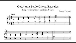 Upper Structure Inner Movement Exercise with the Octatonic Scale  12 Keys [upl. by Lan252]