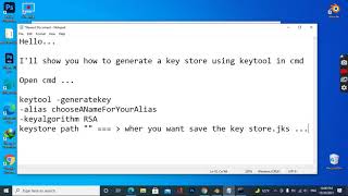 How to generate key store with keytool in cmd [upl. by Ahsinel]