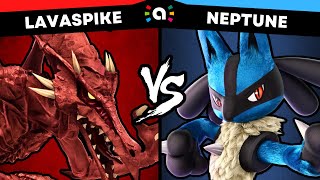 Lavaspike Ridley vs Neptune Lucario  Instadrop Amiibo Smash Ultimate [upl. by Anirhtak]