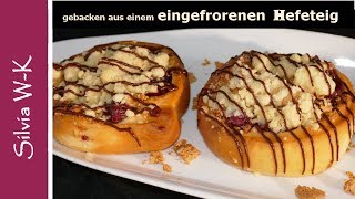 KirschstreuselSchnecken  Schnecken  Teilchen  Hefeteig  Kleingebäck [upl. by Acsirp]