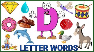 D Letter Words  D Letter Words With Picture  D Letter Words For Kids  Letter D Words With Picture [upl. by Frodin]