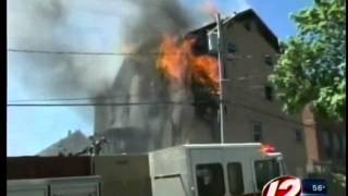 Woonsocket Fire Displaces Five Families [upl. by Joelie]