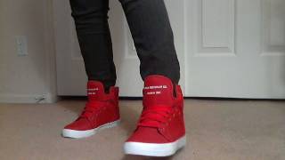 Supra Skytop Red Express On Feet [upl. by Yarised]