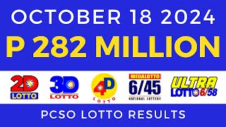 Lotto Result Today 9pm October 18 2024 PCSO [upl. by Ys]