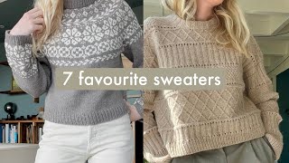 seven of my favourite handknitted sweaters [upl. by Munster]